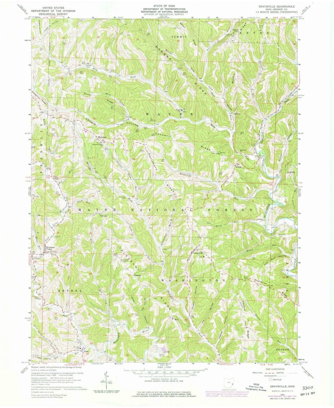1960 Graysville, OH - Ohio - USGS Topographic Map