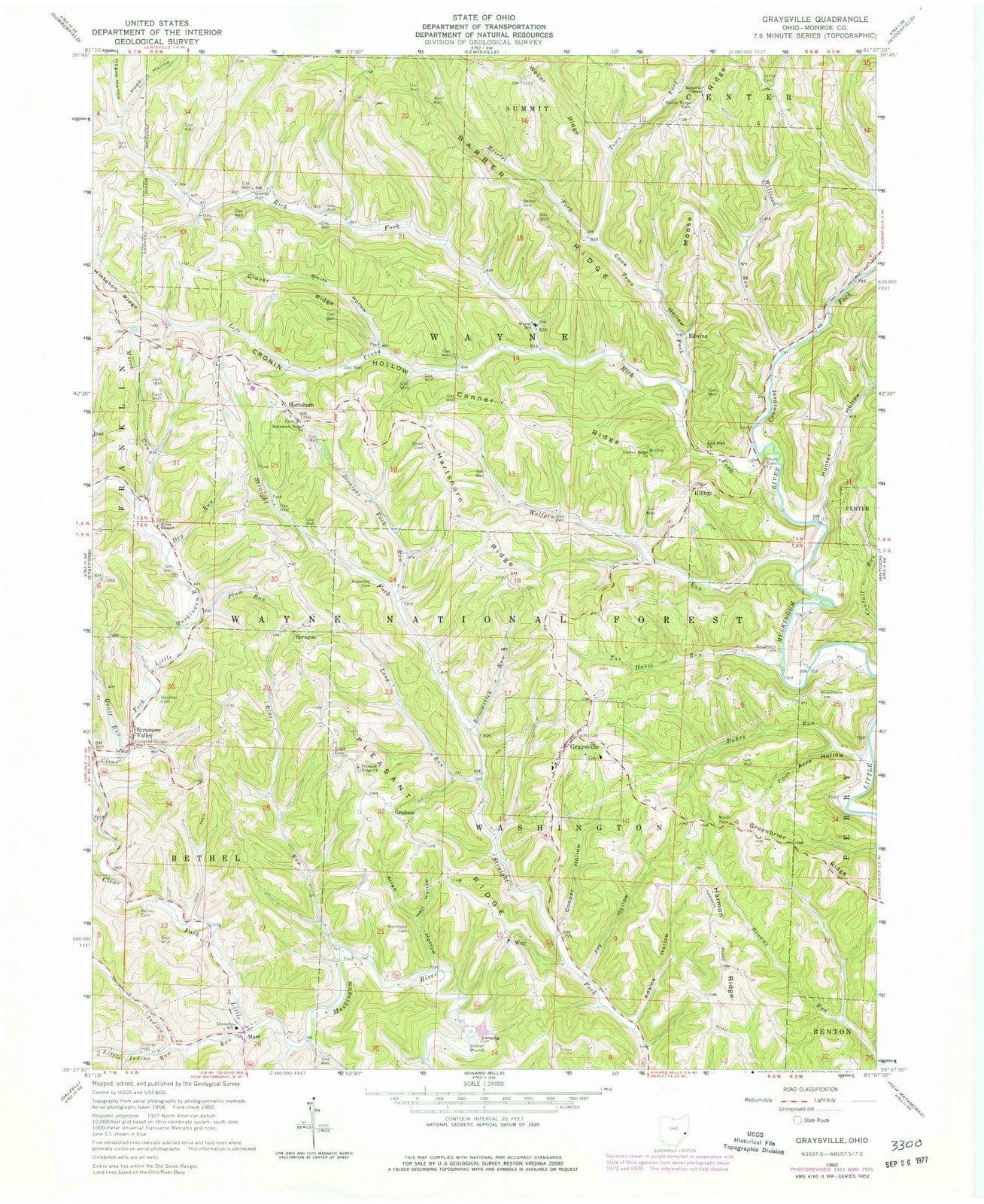 1960 Graysville, OH - Ohio - USGS Topographic Map