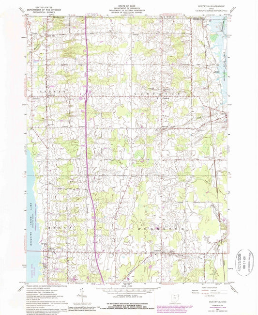 1961 Gustavus, OH - Ohio - USGS Topographic Map
