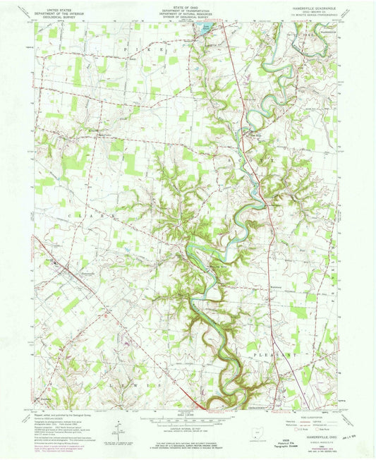 1960 Hamersville, OH - Ohio - USGS Topographic Map