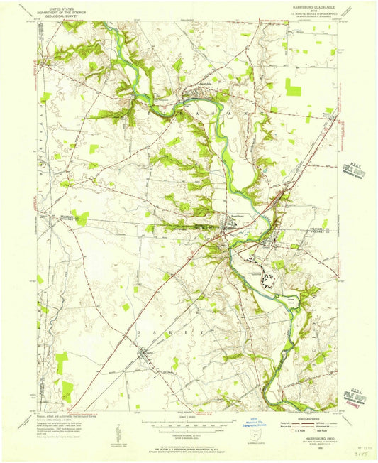 1955 Harrisburg, OH - Ohio - USGS Topographic Map