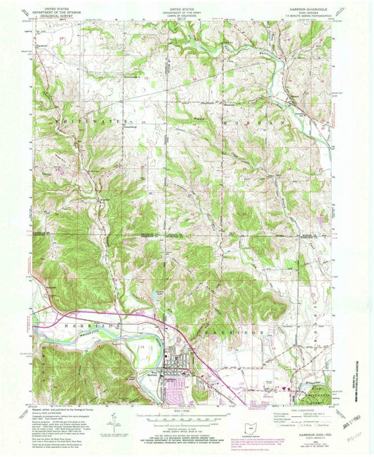 1955 Harrison, OH - Ohio - USGS Topographic Map