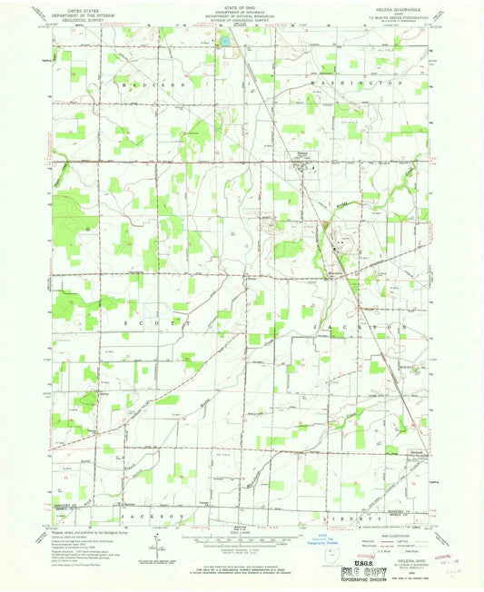 1959 Helena, OH - Ohio - USGS Topographic Map