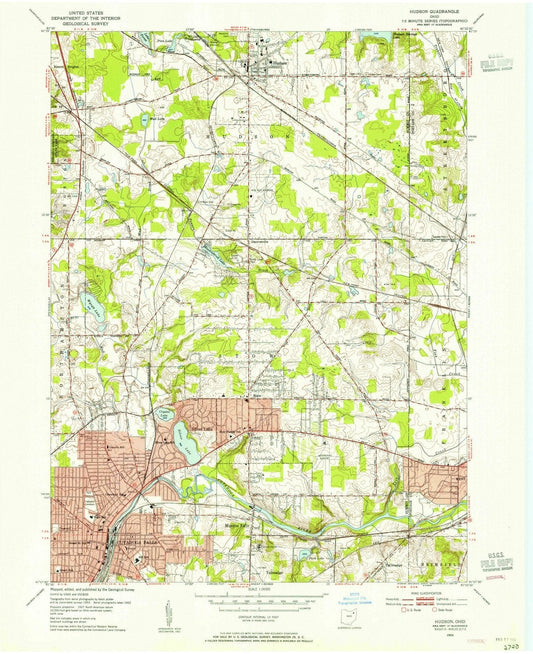 1953 Hudson, OH - Ohio - USGS Topographic Map