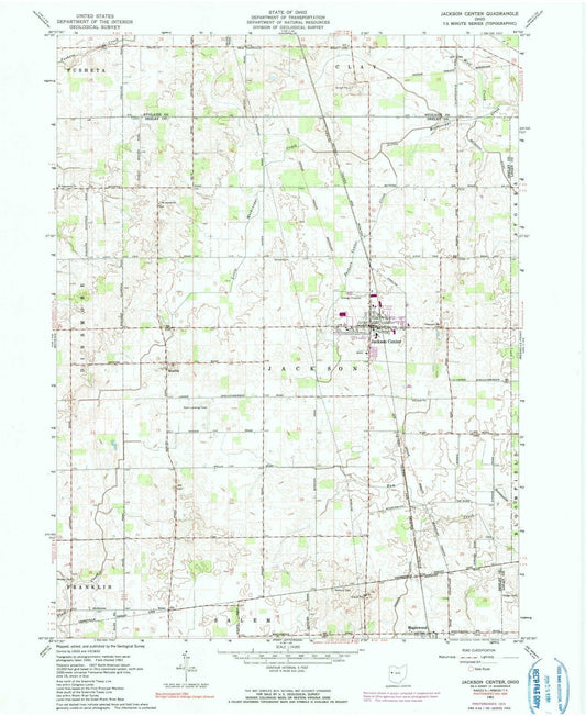 1961 Jackson Center, OH - Ohio - USGS Topographic Map