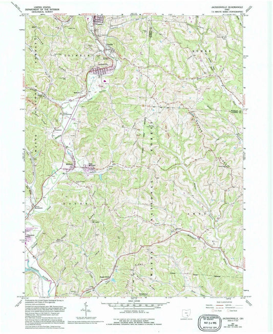 1961 Jacksonville, OH - Ohio - USGS Topographic Map