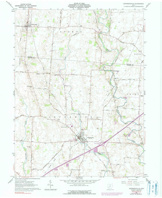 1961 Jeffersonville, OH - Ohio - USGS Topographic Map
