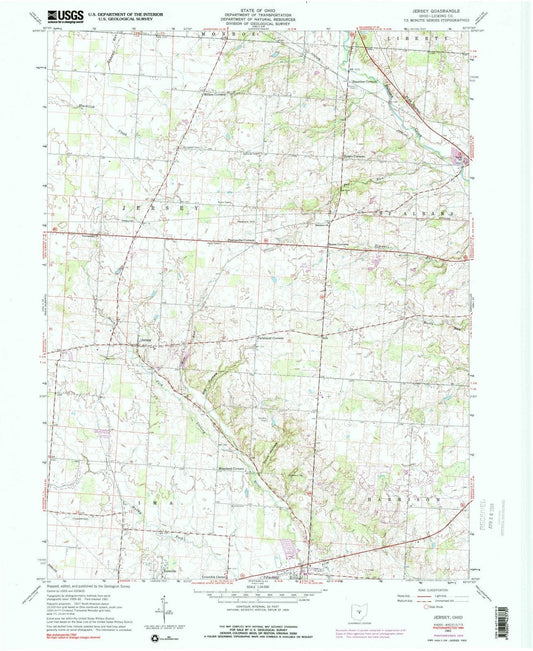 1961 Jersey, OH - Ohio - USGS Topographic Map