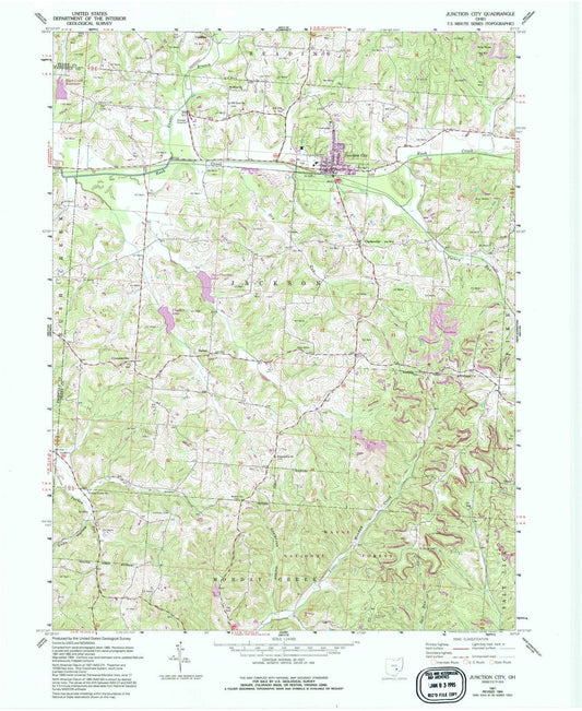 1961 Junction City, OH - Ohio - USGS Topographic Map