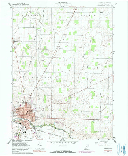 1961 Kenton, OH - Ohio - USGS Topographic Map