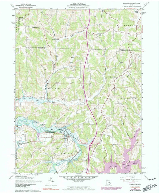 1962 Kimbolton, OH - Ohio - USGS Topographic Map