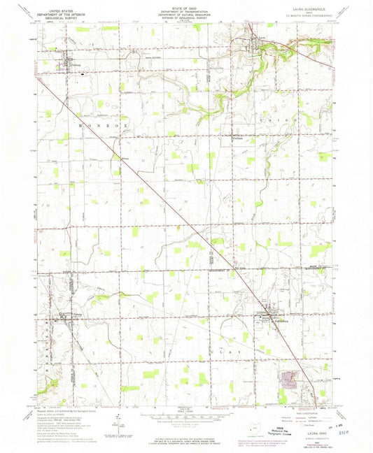 1961 Laura, OH - Ohio - USGS Topographic Map