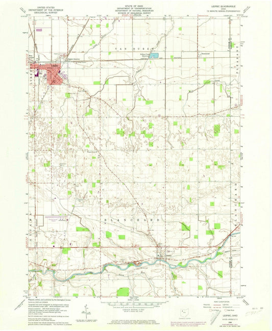 1960 Leipsic, OH - Ohio - USGS Topographic Map