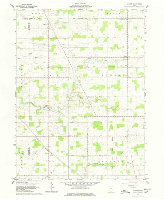 1960 Lykens, OH - Ohio - USGS Topographic Map