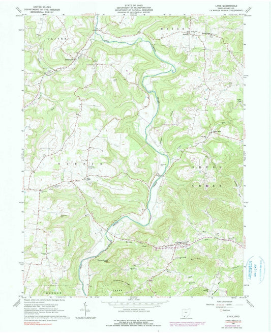 1961 Lynx, OH - Ohio - USGS Topographic Map