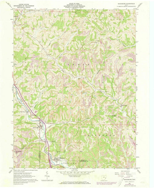 1961 Macksburg, OH - Ohio - USGS Topographic Map