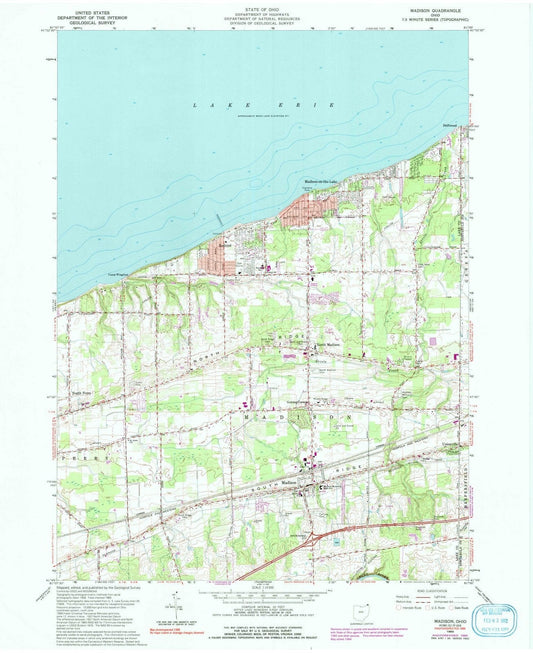 1960 Madison, OH - Ohio - USGS Topographic Map
