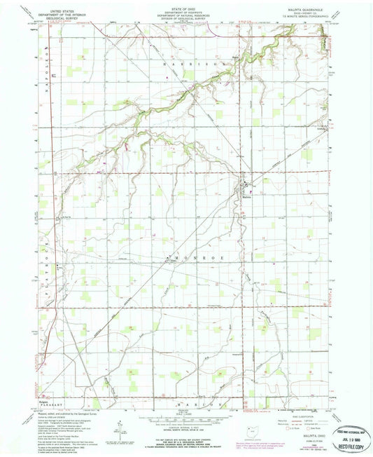 1960 Malinta, OH - Ohio - USGS Topographic Map