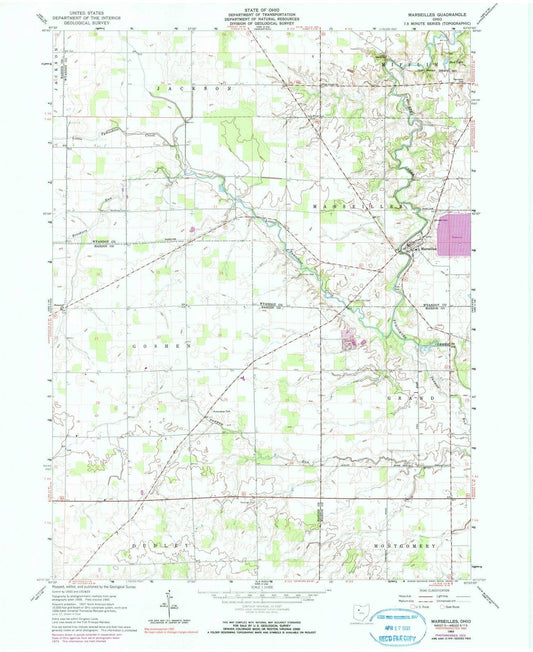 1960 Marseilles, OH - Ohio - USGS Topographic Map