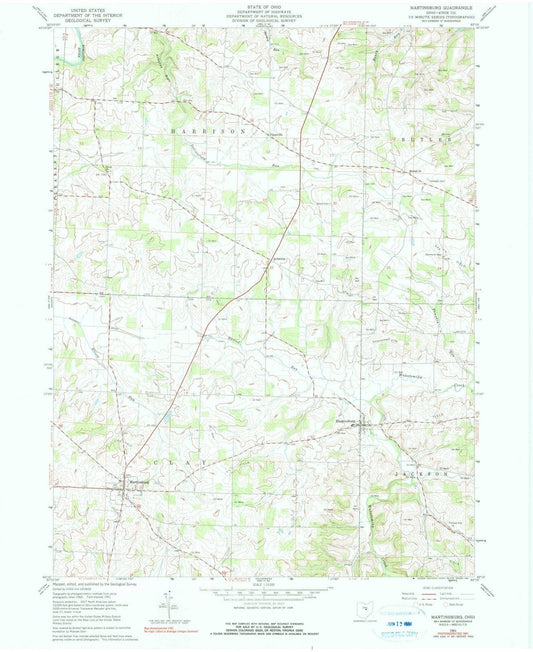 1961 Martinsburg, OH - Ohio - USGS Topographic Map