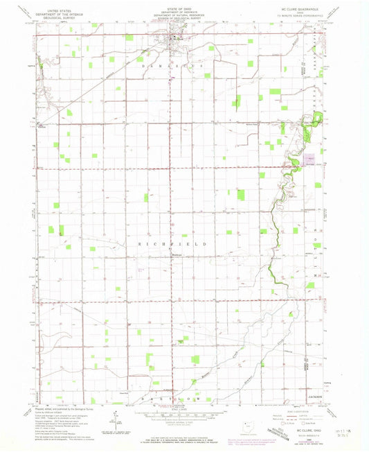 1960 Mc Clure, OH - Ohio - USGS Topographic Map