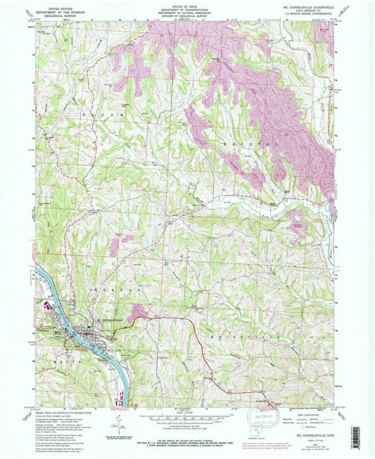 1961 Mc Connelsville, OH - Ohio - USGS Topographic Map