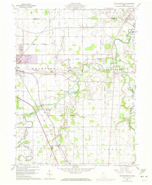 1960 Mc Cutchenville, OH - Ohio - USGS Topographic Map