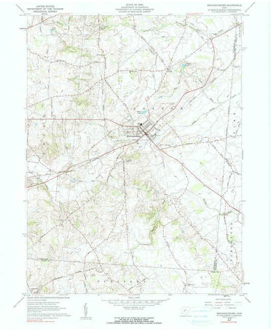 1961 Mechanicsburg, OH - Ohio - USGS Topographic Map
