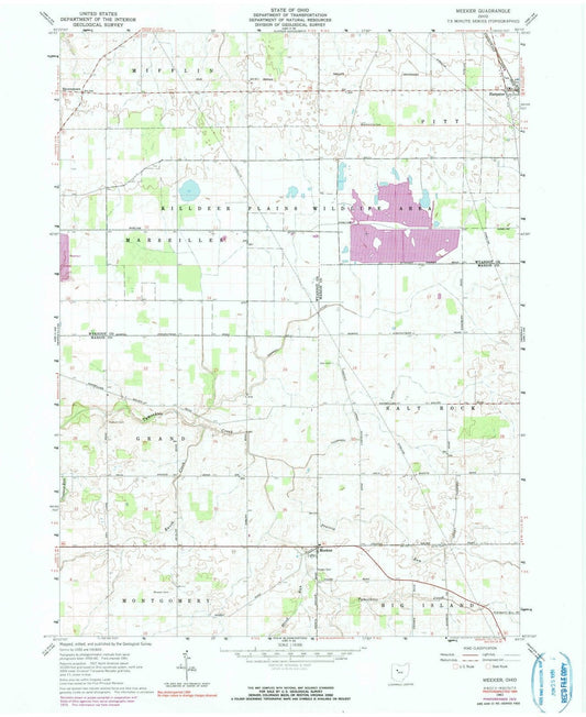 1961 Meeker, OH - Ohio - USGS Topographic Map