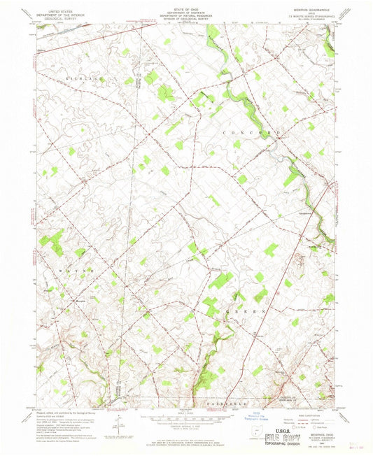 1961 Memphis, OH - Ohio - USGS Topographic Map