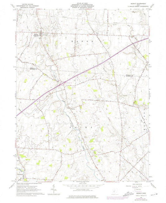 1961 Midway, OH - Ohio - USGS Topographic Map