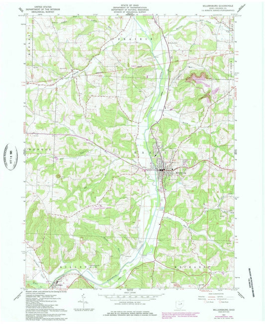 1961 Millersburg, OH - Ohio - USGS Topographic Map