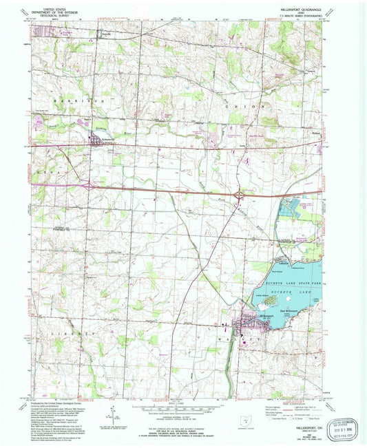 1961 Millersport, OH - Ohio - USGS Topographic Map