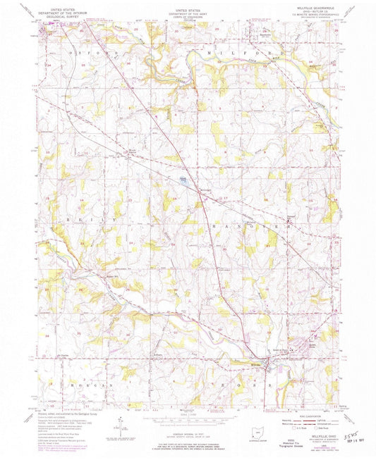 1955 Millville, OH - Ohio - USGS Topographic Map