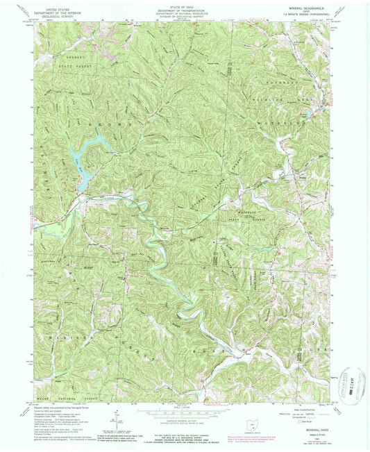 1961 Mineral, OH - Ohio - USGS Topographic Map