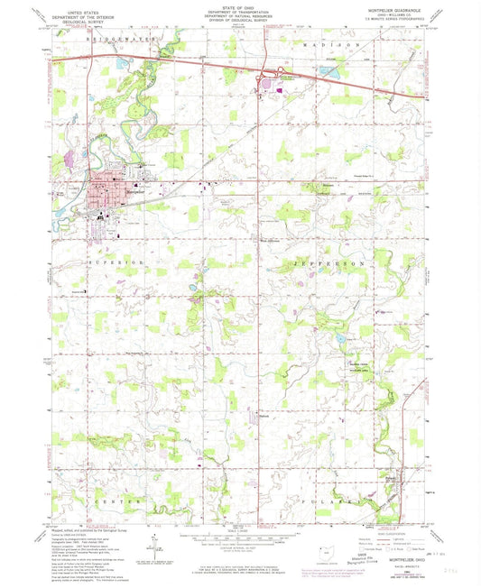 1961 Montpelier, OH - Ohio - USGS Topographic Map