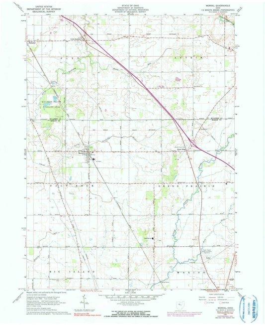 1960 Morral, OH - Ohio - USGS Topographic Map