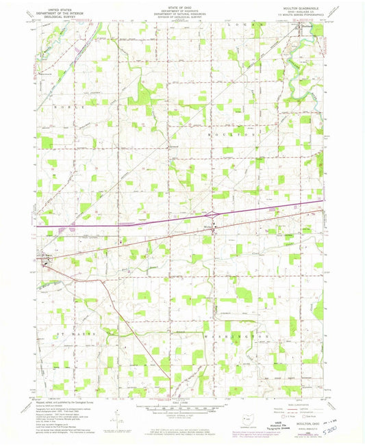 1960 Moulton, OH - Ohio - USGS Topographic Map