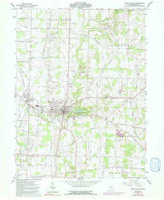1961 Mount Gilead, OH - Ohio - USGS Topographic Map