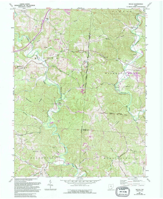 1961 Mulga, OH - Ohio - USGS Topographic Map