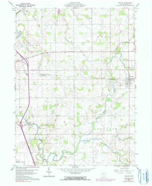 1960 Nevada, OH - Ohio - USGS Topographic Map