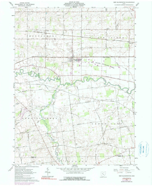 1961 New Bloomington, OH - Ohio - USGS Topographic Map