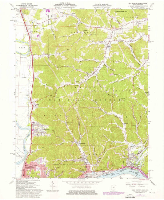1961 New Boston, OH - Ohio - USGS Topographic Map