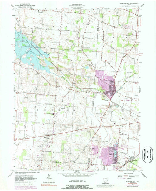1955 New Carlisle, OH - Ohio - USGS Topographic Map