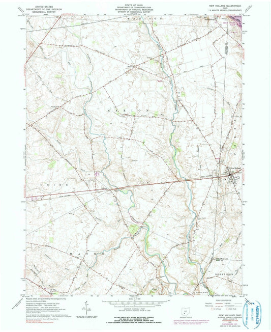 1961 New Holland, OH - Ohio - USGS Topographic Map