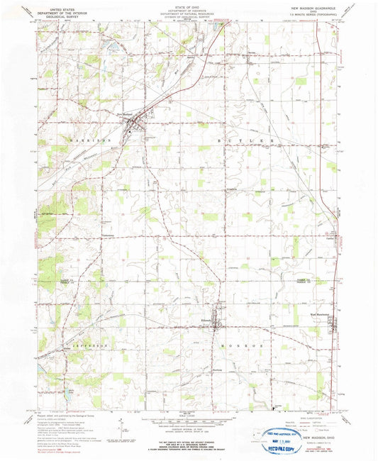 1960 New Madison, OH - Ohio - USGS Topographic Map