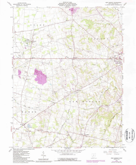 1960 New Market, OH - Ohio - USGS Topographic Map