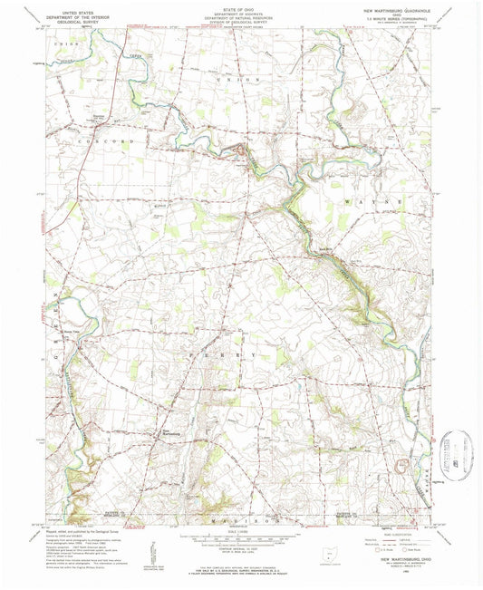 1960 New Martinsburg, OH - Ohio - USGS Topographic Map