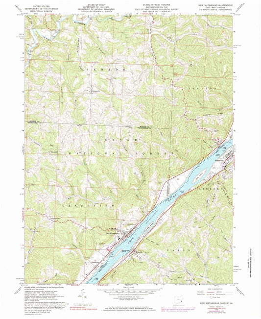 1960 New Matamoras, OH - Ohio - USGS Topographic Map