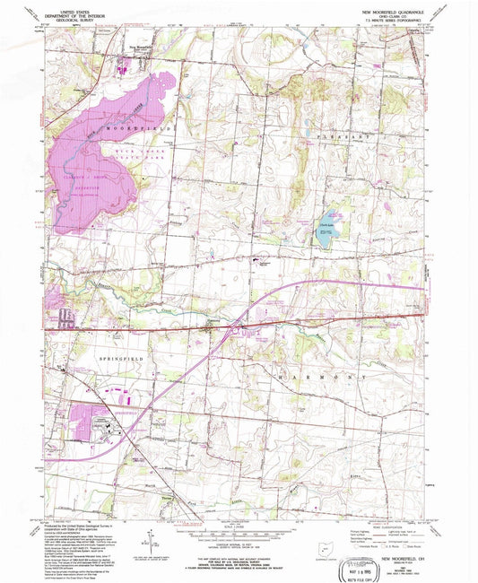 1961 Moorefield, OH - Ohio - USGS Topographic Map